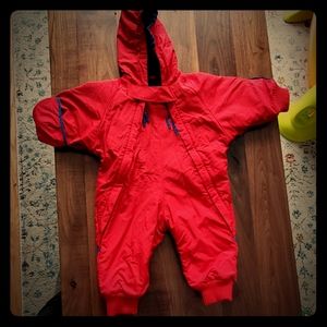 Red winter one piece